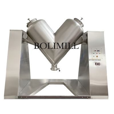 Buy Small 180L Capacity Dry Powder Mixing V Type Mixer Machine with 1.5 kW Power and 1 Year Warranty online manufacture